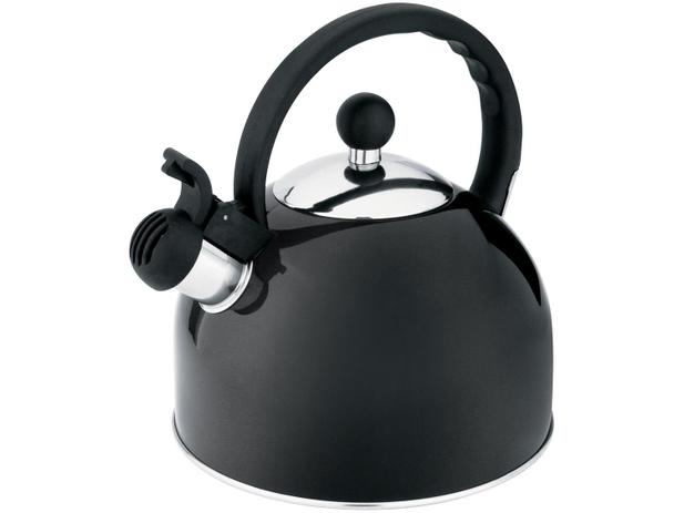 Chaleira Hércules Inox com Apito Preta 1750ml - CH25-PS Menor preço em Chaleira Hércules Inox com Apito Preta 1750ml - CH25-PS