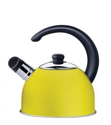 Chaleira Inox 2,1 Litros Amarela Com Apito Tramontina Menor preço em Chaleira Inox 2,1 Litros Amarela Com Apito Tramontina