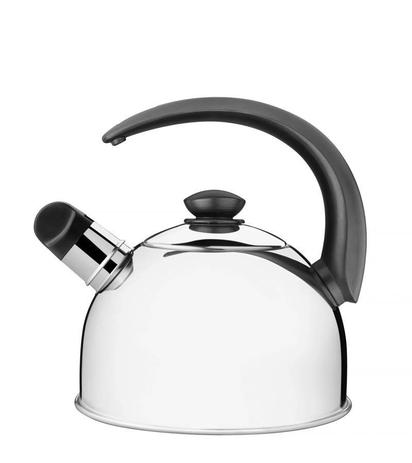 Chaleira Tramontina com Apito em Aço Inox Cabo Preto 2,1 L Menor preço em Chaleira Tramontina com Apito em Aço Inox Cabo Preto 2,1 L