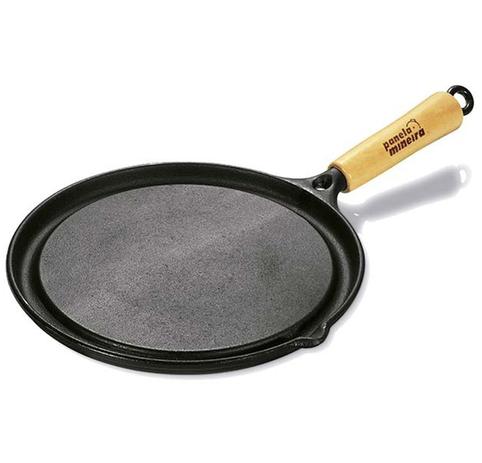 Menor preço em Chapa Bifeteira Ferro Fundido Redonda Lisa Panela Mineira 24,5cm de Diâmetro