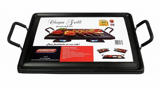 Chapa Grill para Lanches Antiaderente P/ Fogão 46x32cm Cotherm Menor preço em Chapa Grill para Lanches Antiaderente P/ Fogão 46x32cm Cotherm