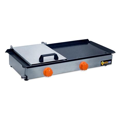 Chapa Lanche Com Prensa 60x30 Inox A Gás - MetalFour Menor preço em Chapa Lanche Com Prensa 60x30 Inox A Gás - MetalFour