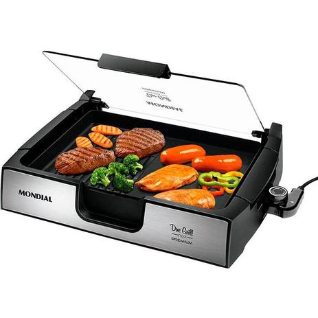 Chapa Mondial Due Grill Inox Premium G-10 Menor preço em Chapa Mondial Due Grill Inox Premium G-10