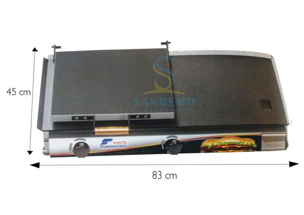 Chapa Para Lanches Hot Dog Sanduicheira Com Abafador 80 Cm - Fundiferro Menor preço em Chapa Para Lanches Hot Dog Sanduicheira Com Abafador 80 Cm - Fundiferro