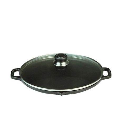 Chapa picanheira redonda com tampa de vidro 30cm SANTANA - Fundicao Santana Menor preço em Chapa picanheira redonda com tampa de vidro 30cm SANTANA - Fundicao Santana