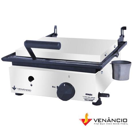 Chapa Sanduicheira p/ Lanche 31cm c/ Prensa à Gás Vpg30 Inox Venâncio Menor preço em Chapa Sanduicheira p/ Lanche 31cm c/ Prensa à Gás Vpg30 Inox Venâncio