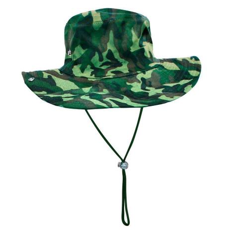 Chapéu de Pesca Safari Jogá com Cinta Fixadora de Pescoço Cor Camuflado Menor preço em Chapéu de Pesca Safari Jogá com Cinta Fixadora de Pescoço Cor Camuflado