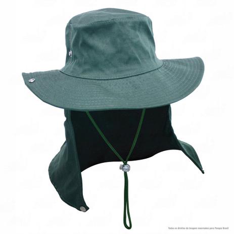 Chapéu de Pesca Safari Jogá com Protetor Solar Nucal E Cinta Fixadora de Pescoço Cor Verde Menor preço em Chapéu de Pesca Safari Jogá com Protetor Solar Nucal E Cinta Fixadora de Pescoço Cor Verde