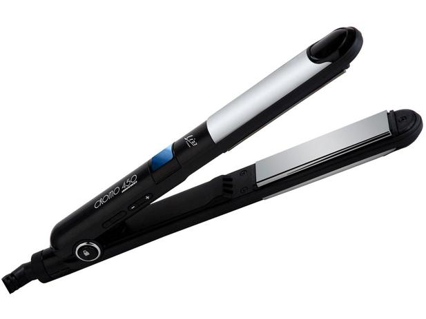 Chapinha/Prancha de Cabelo Cerâmica com Íons - Lizz Professional Titanium Cromo 450 Menor preço em Chapinha/Prancha de Cabelo Cerâmica com Íons - Lizz Professional Titanium Cromo 450