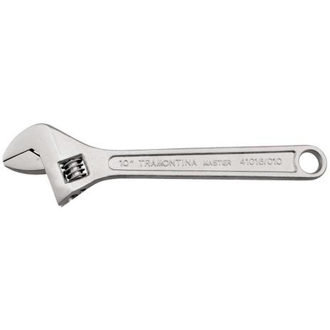 Chave ajustável cromada 10” prata fosca Tramontina Menor preço em Chave ajustável cromada 10” prata fosca Tramontina