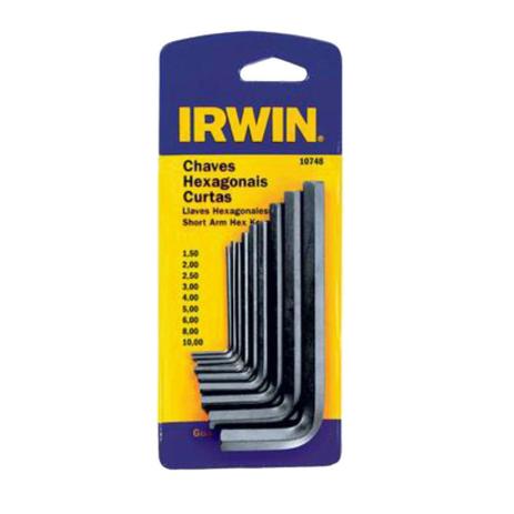 Chave Allen Hexagonal Curta Jogo com 9 peças Irwin 10745 Menor preço em Chave Allen Hexagonal Curta Jogo com 9 peças Irwin 10745