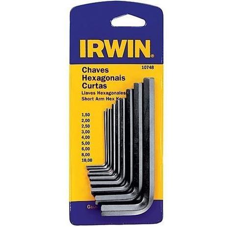Chave Allen Hexagonal Curta Jogo com 9 peças Irwin 10748 Menor preço em Chave Allen Hexagonal Curta Jogo com 9 peças Irwin 10748