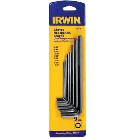 Chave Allen Hexagonal Longa Jogo com 9 peças Irwin 10746 Menor preço em Chave Allen Hexagonal Longa Jogo com 9 peças Irwin 10746