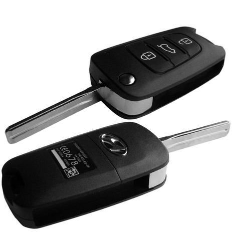 Chave Canivete Hyundai Com Placa + Code Para I30 Ix35 Tucson Azera Menor preço em Chave Canivete Hyundai Com Placa + Code Para I30 Ix35 Tucson Azera