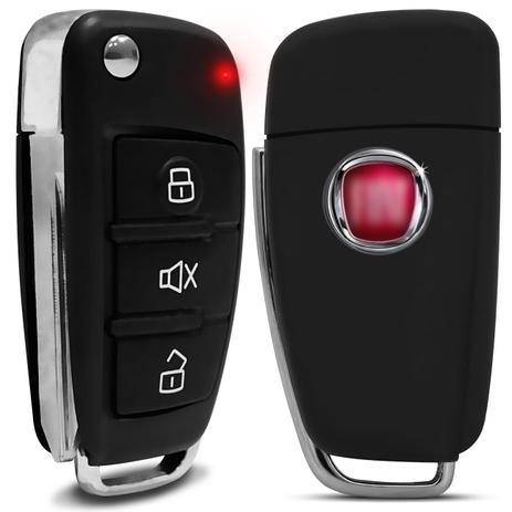 Chave Canivete Modelo Audi HCS Prata Controle para Alarmes Pósitron + Emblema Fiat - F.s. Menor preço em Chave Canivete Modelo Audi HCS Prata Controle para Alarmes Pósitron + Emblema Fiat - F.s.