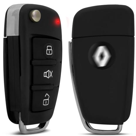 Chave Canivete Modelo Audi HCS Prata Para Alarmes Pósitron + Emblema Renault - F.s. Menor preço em Chave Canivete Modelo Audi HCS Prata Para Alarmes Pósitron + Emblema Renault - F.s.
