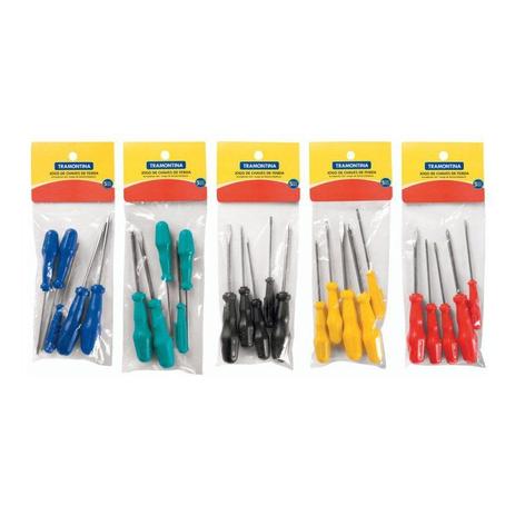 Chave de Fenda Kit 5 Peças Tramontina Menor preço em Chave de Fenda Kit 5 Peças Tramontina