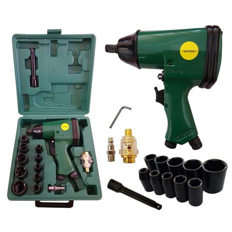 Chave de Impacto Pneumatica 0,5 polegadas + kit 17 peças - Nova tech Menor preço em Chave de Impacto Pneumatica 0,5 polegadas + kit 17 peças - Nova tech