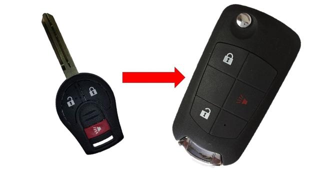 Menor preço em Chave  Nissan Canivete March Versa 3 Botões ! Modelo Oval - Geral