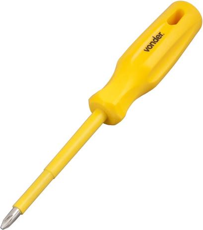 Chave phillips 3/16x5” n.1 cromo vanádiohaste isolada 1000v - Vonder Menor preço em Chave phillips 3/16x5” n.1 cromo vanádiohaste isolada 1000v - Vonder