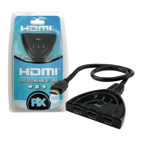 Chave Seletora Hdmi 3 Entradas 1 Saída 075-0832 - Chipsce Menor preço em Chave Seletora Hdmi 3 Entradas 1 Saída 075-0832 - Chipsce
