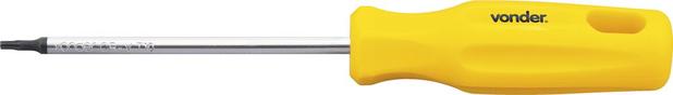 Chave torx t-10 com cabo reto cromo vanádio - Vonder Menor preço em Chave torx t-10 com cabo reto cromo vanádio - Vonder