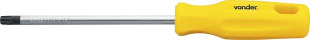 Chave torx t-45 com cabo reto cromo vanádio - Vonder Menor preço em Chave torx t-45 com cabo reto cromo vanádio - Vonder