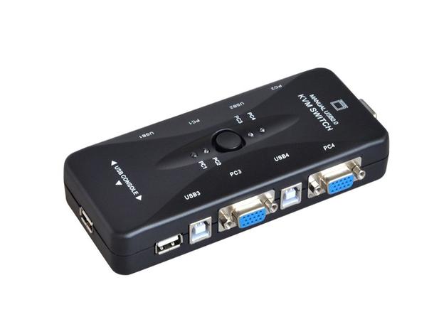 Chaveador Kvm Switch usb vga 4 Portas 4 Pcs/cpu Na Mesma Estação Menor preço em Chaveador Kvm Switch usb vga 4 Portas 4 Pcs/cpu Na Mesma Estação
