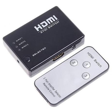 Chaveador Switch Hdmi 3x1 3d Full Hd Migtec DK303 Menor preço em Chaveador Switch Hdmi 3x1 3d Full Hd Migtec DK303