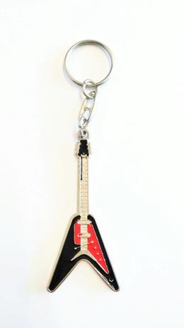 Chaveiro De Guitarra Flying V Preta e Vermelha - Melody Menor preço em Chaveiro De Guitarra Flying V Preta e Vermelha - Melody