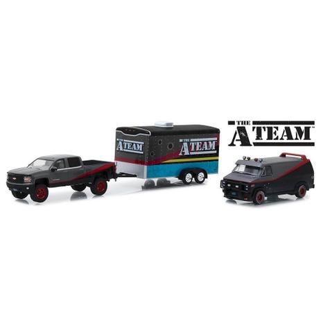 Chevrolet Silverado 2015 e GMC Vandura 1983 A-Team Trailer 1/64 Greenlight Hitch Tow Serie 5 Menor preço em Chevrolet Silverado 2015 e GMC Vandura 1983 A-Team Trailer 1/64 Greenlight Hitch Tow Serie 5