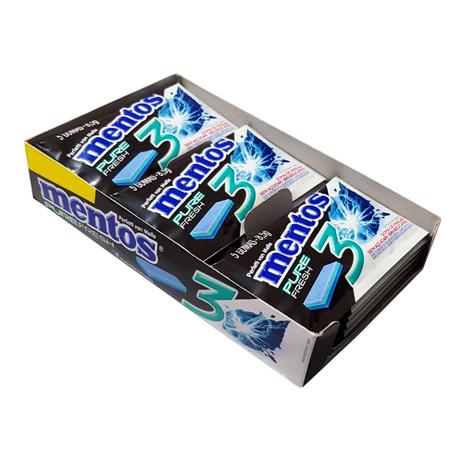 Chiclete Mentos 3Pure Fresh Strong Mint c/15 - Perfetti Menor preço em Chiclete Mentos 3Pure Fresh Strong Mint c/15 - Perfetti
