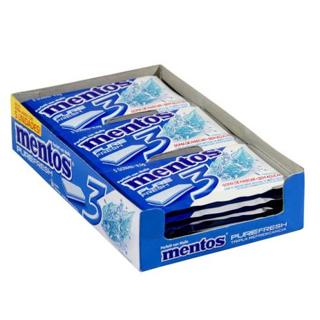 Chiclete Mentos Pure 3Fresh Mint c/15 - Perfetti Menor preço em Chiclete Mentos Pure 3Fresh Mint c/15 - Perfetti