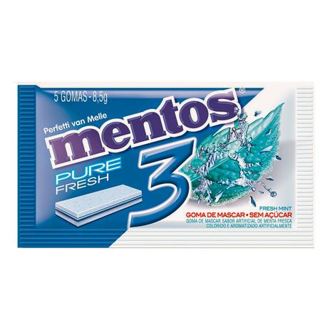 Chiclete Mentos Pure Fresh 3 Camadas Fresh Mint 8,5g Menor preço em Chiclete Mentos Pure Fresh 3 Camadas Fresh Mint 8,5g