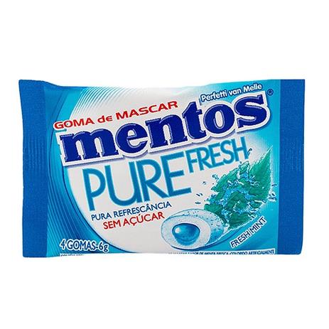 Chiclete Mentos Pure Fresh Menta Sem Açúcar 4 Unidades Menor preço em Chiclete Mentos Pure Fresh Menta Sem Açúcar 4 Unidades