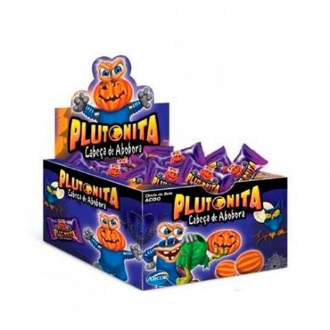 Chiclete Plutonita Cabeça de Abóbora 40 unidades - Festabox Menor preço em Chiclete Plutonita Cabeça de Abóbora 40 unidades - Festabox