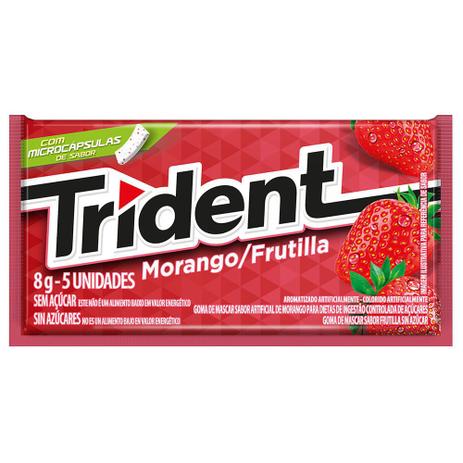 Chiclete Trident Morango Menor preço em Chiclete Trident Morango