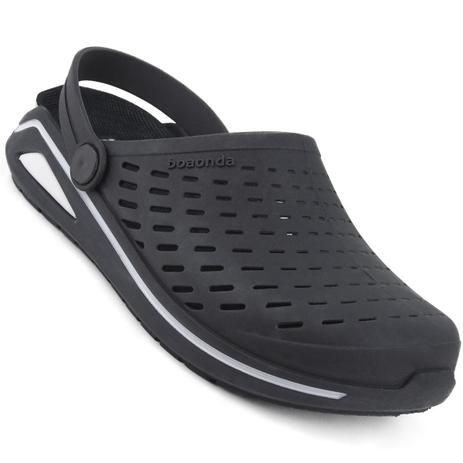 Chinelo Babuche Sandália Crocs Clog Casual Unissex Palmilha Conforto Anti Fungos Boa Onda Preto/Branco - Babuche / Clog Feminino - Magazine Luiza