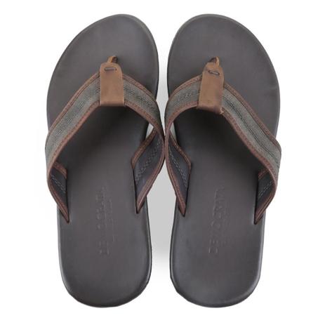 2 CORES Chinelo Couro Democata Zyon Masculino Democrata em