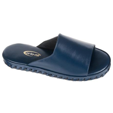 Chinelo de Quarto Masculino em Couro Sleeper 53 Azul Menor preço em Chinelo de Quarto Masculino em Couro Sleeper 53 Azul