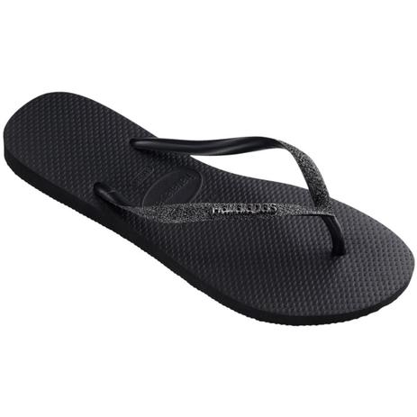 glitter havaianas black