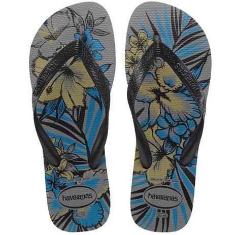 Chinelo Havaianas Aloha Cinza Aço - 4111355 Menor preço em Chinelo Havaianas Aloha Cinza Aço - 4111355