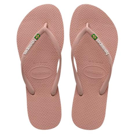 Chinelo Havaianas Feminino Slim Brasil Rosa Crocus Chinelo Feminino Magazine Luiza
