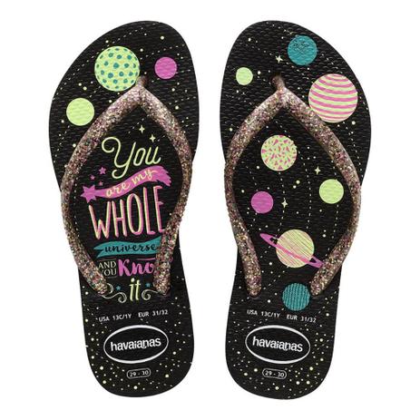 Chinelo Havaianas Kids Slim Fashion Brilho Feminino Menor preço em Chinelo Havaianas Kids Slim Fashion Brilho Feminino