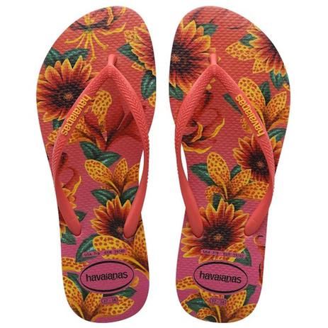 chinelo havaianas floral