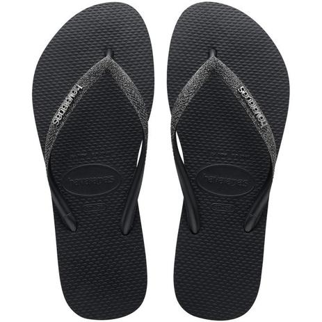 chinelo havaiana slim com glitter