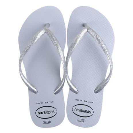 havaianas slim glitter cinza