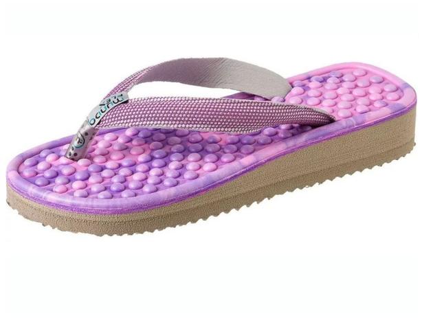 Chinelo Massageador Anabela Ortopédico Lilás/ Rosa - Mundoflex é boa?