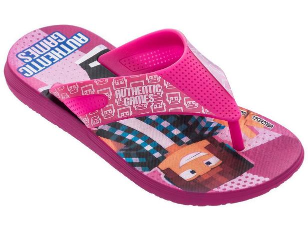 Chinelo Menina Authentic Games Gamer Super Grendene 1-00369 - Grendene Kids  - Chinelo Infantil - Magazine Luiza