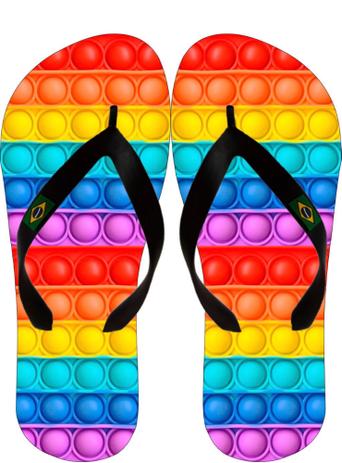 Rasteira Molekinha Rose POP IT - Rizzo Calçado